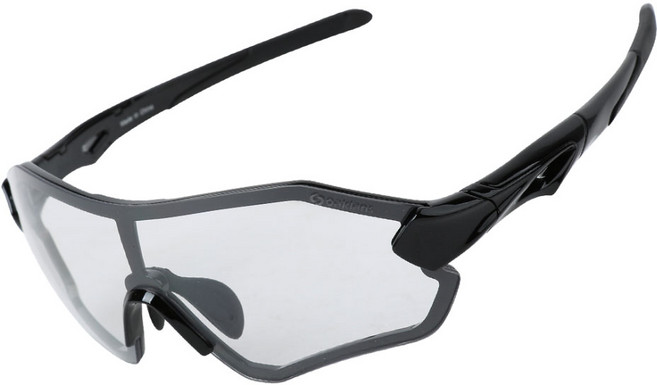 오클랜즈 변색 편광 스포츠 선글라스 QX30, 블랙프레임 + 변색렌즈, 1개