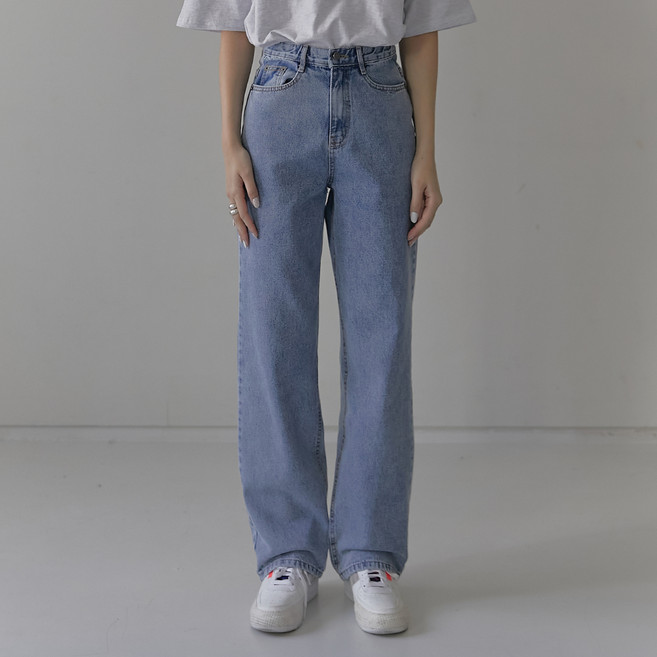 MILLIONCOR 女款基本寬鬆牛仔長褲 CONA 9383