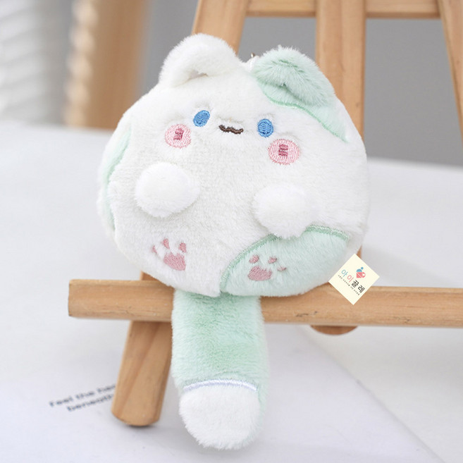 아이끌레 비비 얼룩 고양이 인형 키링, 12cm, 민트, 1개