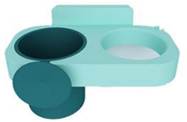 에이비씨 투톤 무타공 드라이기 거치대, 스카이블루, 1개