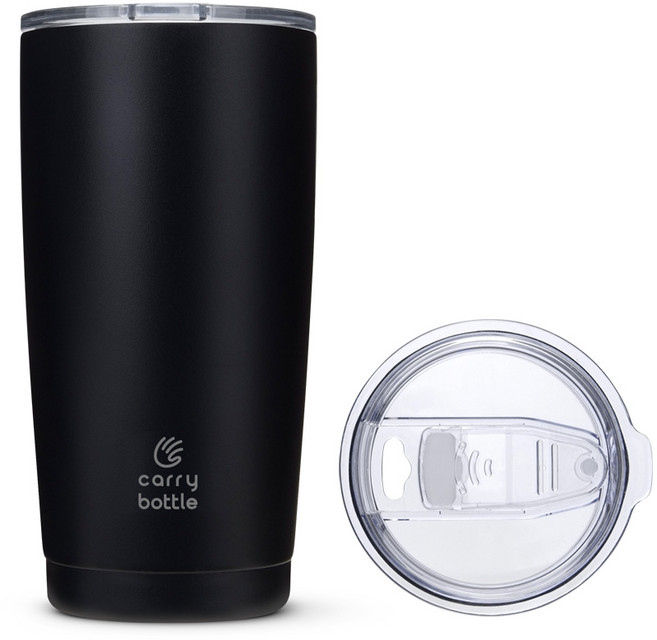 캐리보틀 스탠다드 스테인레스 보온보냉 텀블러, 블랙, 600ml, 1개