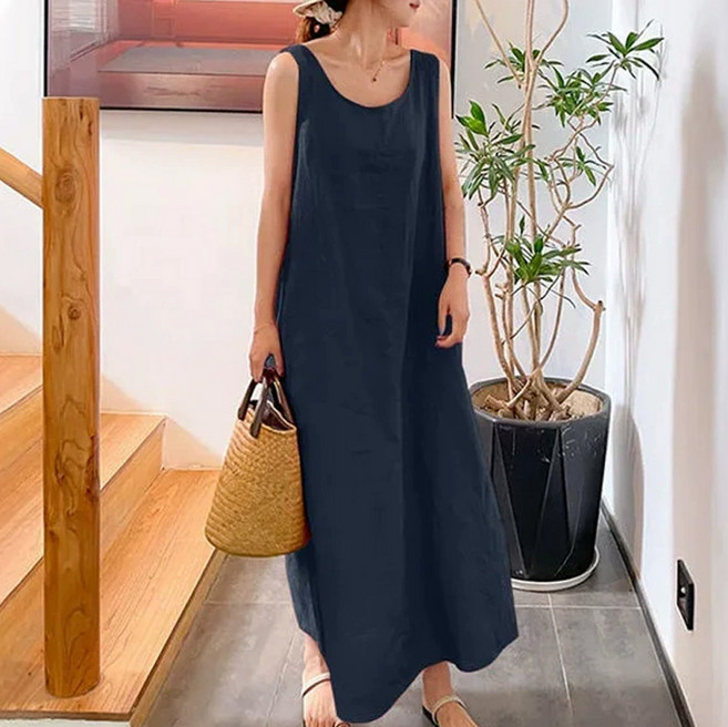 반야스토리 민소매 롱 원피스 QQ169