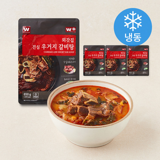 외갓집 진심 우거지 갈비탕 (냉동), 650g, 4개