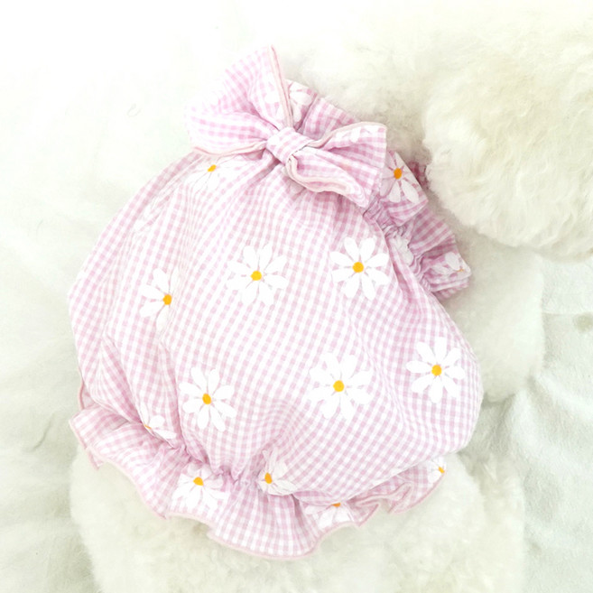 레블리 데이지 강아지 나시, 핑크, 1세트