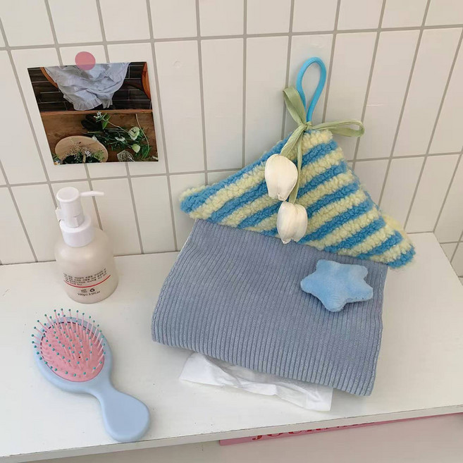 소유공간 하우스 홀더 티슈 커버, 블루