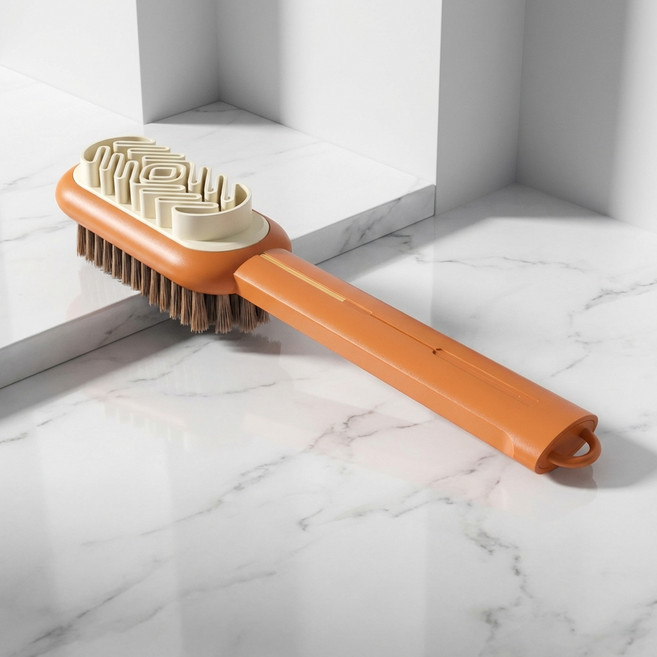 몰투데이 슈즈스마일 어그부츠 운동화 신발 솔 세척 브러쉬, 오렌지, 1개