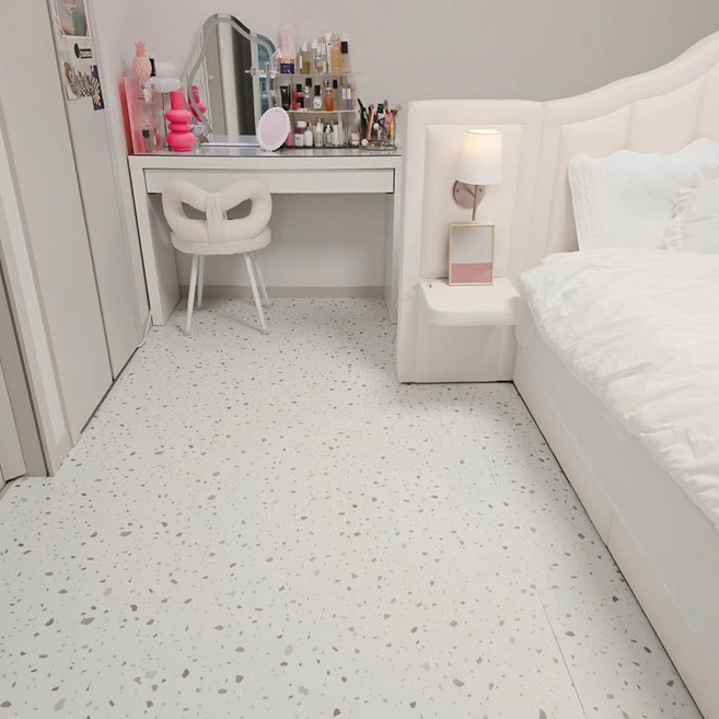 시트몰이 데코타일 45.5cm x 45.5cm x 3mm, 크림 칩, 16개