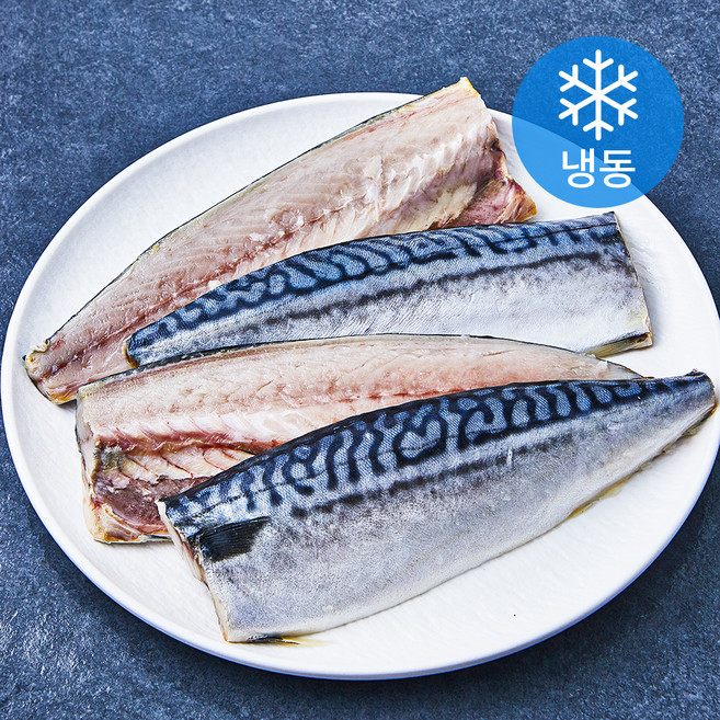 고고새우 간편 손질 노르웨이 고등어 필렛 (냉동), 650g(4미), 1개