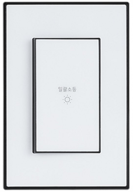 틸인스 일괄소등 1구 스위치 블랙화이트, 1개