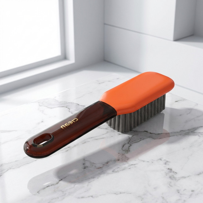 몰투데이 슈즈해피 운동화 신발 청소 솔 롱, 오렌지, 1개