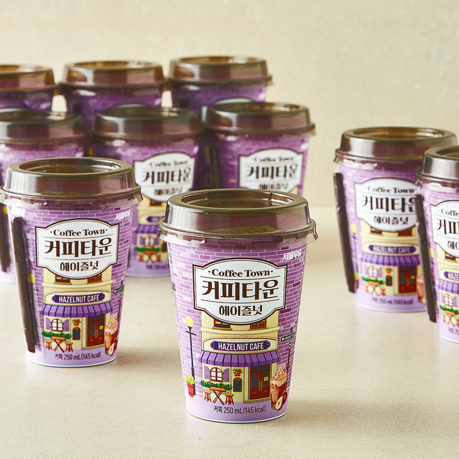 커피타운 헤이즐넛, 10개, 250ml