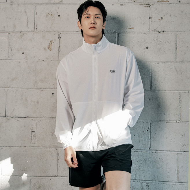 튜브트리 남성용 핏조절 스트링 하이넥 집업 래쉬가드 멀티 바람막이 A9205