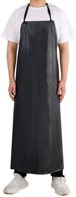러빙랩 작업용 방수 앞치마 롱타입 120 x 90 cm, 블랙, 1개