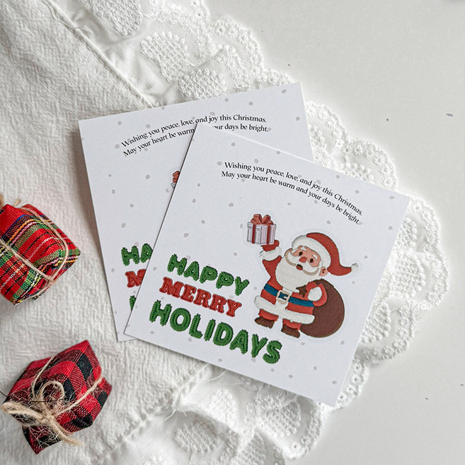 베스트팩 크리스마스 메리스티치 메세지카드, 기프트 산타, 30개