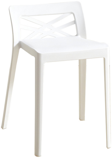 21세기트랜드 니로 등받이 식탁 카페 간이 인테리어 의자, 화이트, 1개