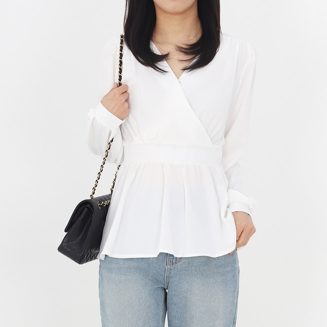 모이르벨라 로렌 브이넥 블라우스