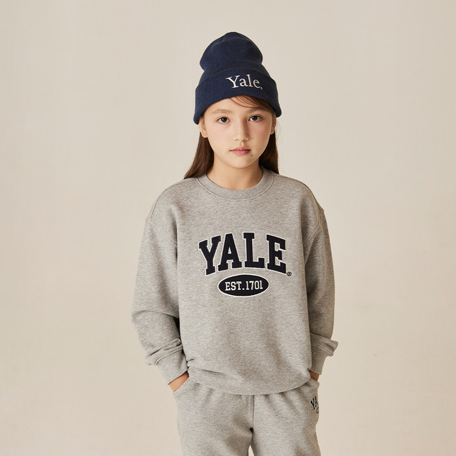 예일키즈 주니어 아치 바시티 로고 기모 보온 맨투맨 YJCRMTZ43834