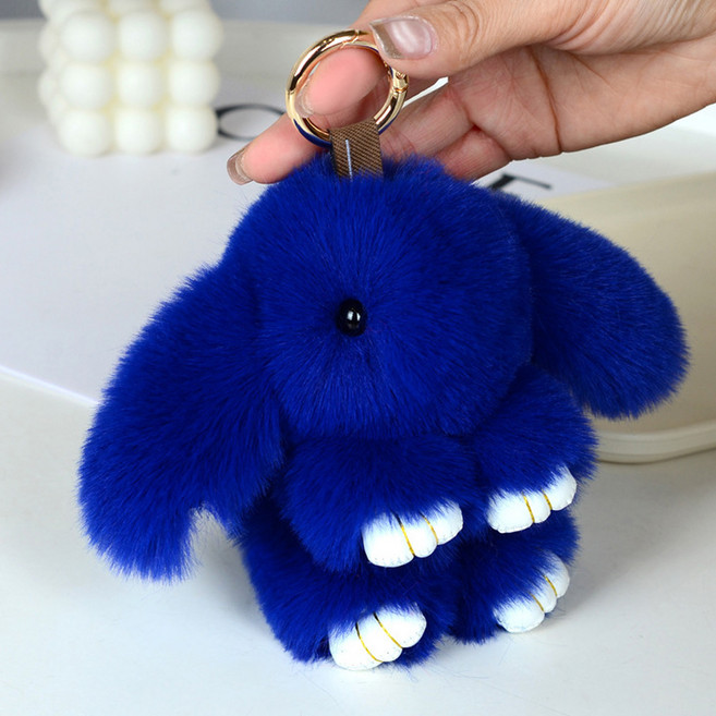 엘쏘 복실이 털복숭이 대왕큐티 레인보우 레빗 토끼인형 키링