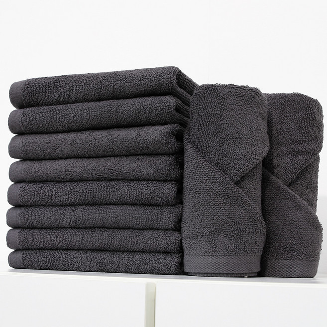 프롬코튼 미용타올 90g 면사, 진회색, 10개