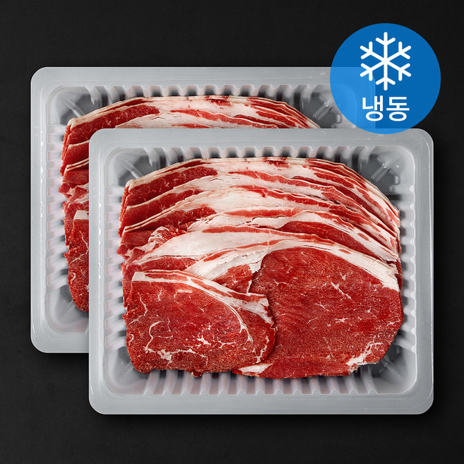 미국산 미트코리아 앞다리살 소불고기용 (냉동), 2개, 350g