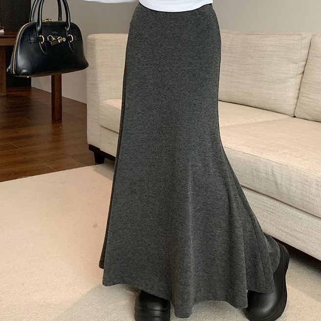 Goodif 女款修身日常風針織魚尾長裙