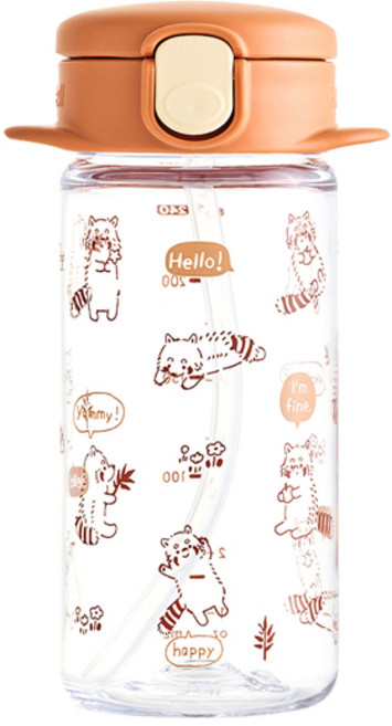 릿첼 AQ 슬림 빨대컵 R, 브라운, 1개, 240ml