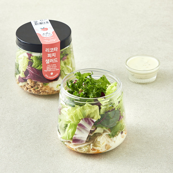 세끼판다 리코타피치 샐러드, 190g, 2개