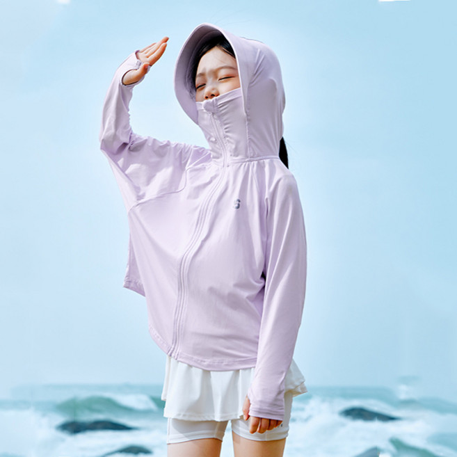 JOYMULTI 臉部防護 防紫外線 涼感 連帽拉鍊外套