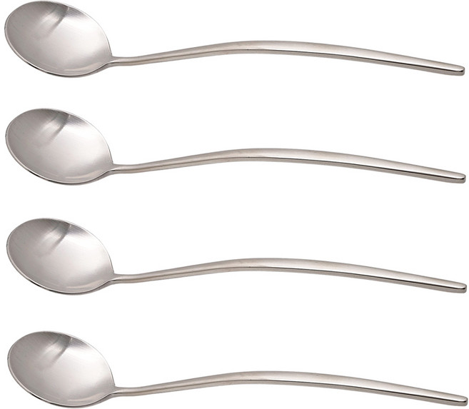테이블아트 천둥 국자스푼, 무광실버, 4개