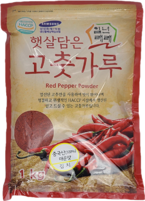 일년래래 중국산 매운맛 김치용 고춧가루, 1kg, 1개