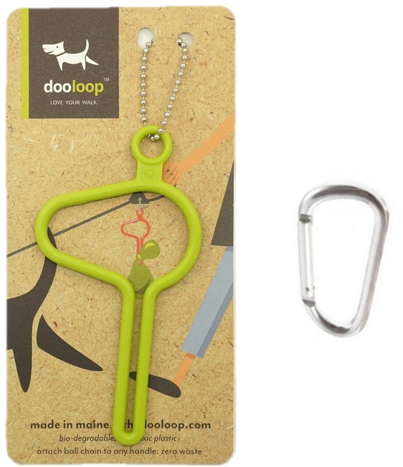 올네이쳐 반려동물 풉키링 + 카라비너 세트, 말차그린, 1세트