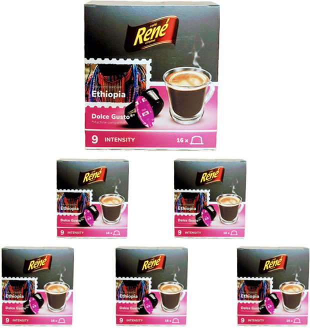 Rene 돌체구스토 호환 캡슐커피 에티오피아, 7g, 16개입, 6개