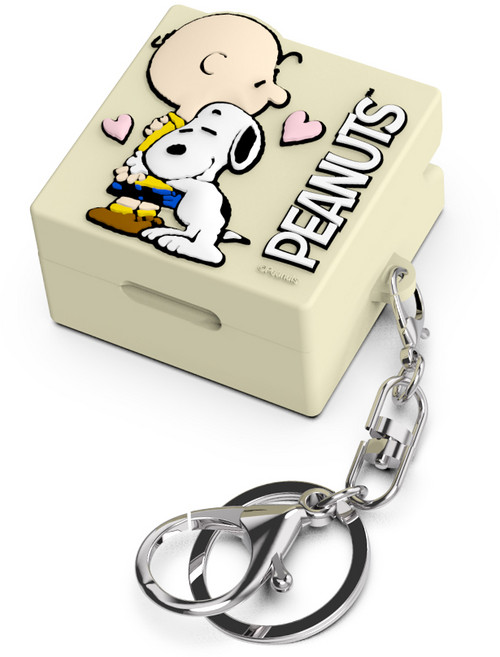 PEANUTS 史努比 查理矽膠耳機殼 Galaxy Buds FE/Buds 2 Pro/Buds 2/Pro/Live, Buds FE/Buds2 Pro/Buds2/Pro/Live, 史努比 查理 象牙白