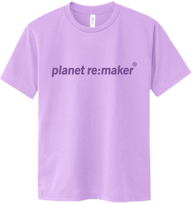 planet re:maker 中性款經典LOGO印花涼感短袖T恤, 淺紫色