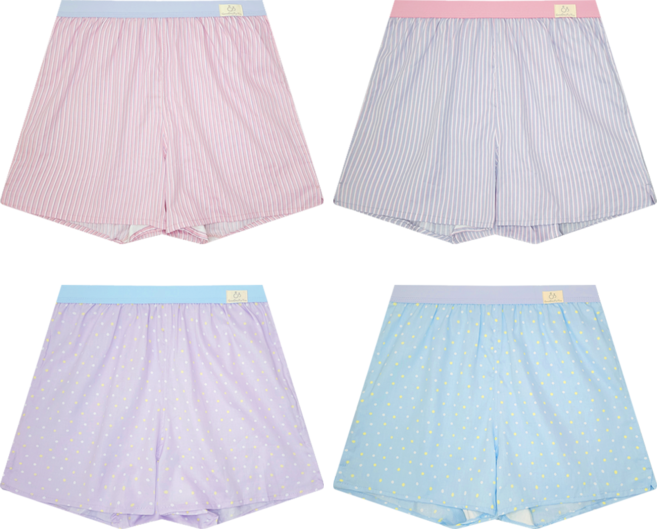 아날도바시니 여성용 통기성 굿데이포유 순면 40수 트렁크 팬티 4p