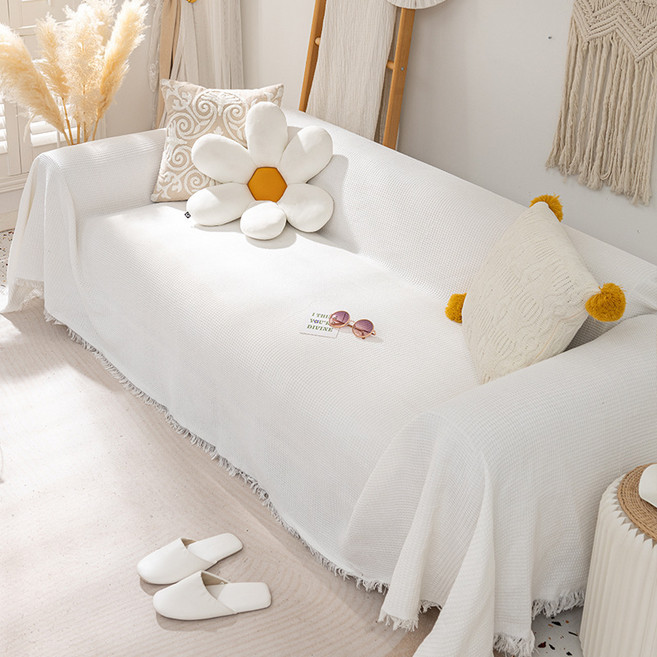 언헤브 북유럽 스타일 소파 커버, 10 크림 와플, 1개