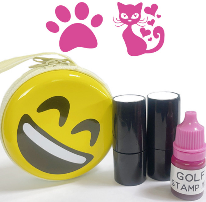 애플 골프공 스탬프 세트, PINK B, 1세트
