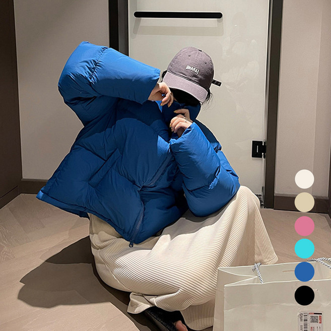 엘쏘 여성용 캔디 컬러 하드 다운 점퍼