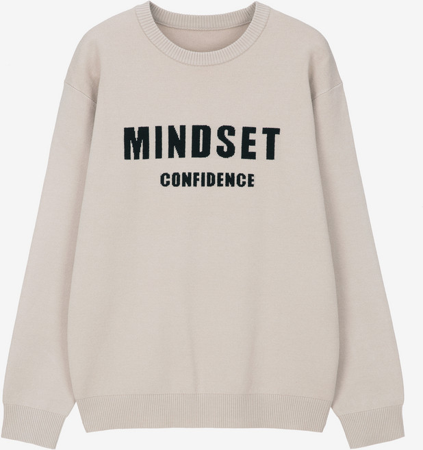 마인드브릿지 남성용 두굿 레터링 니트 MXKT7105