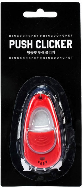 딩동펫 강아지 클리커, 레드, 1개