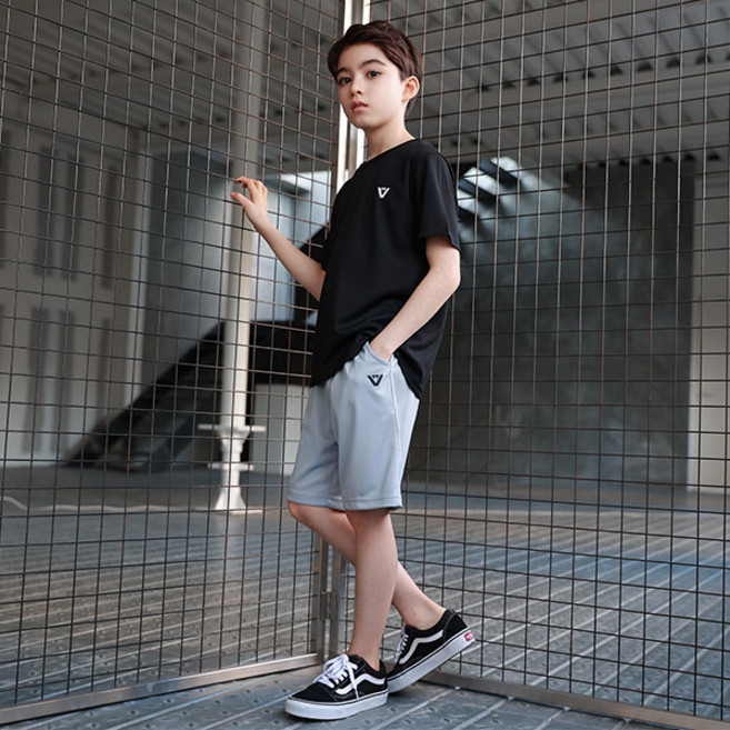 키스포 아동용 냉감 통기성 스크림 데일리 5부 트레이닝 상하의 세트