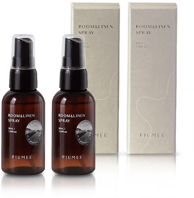 피우미 휴대용 여행용 룸 앤 린넨 스프레이 섬유향수 탈취제 세렌디피티 우디향 50ml, 2개