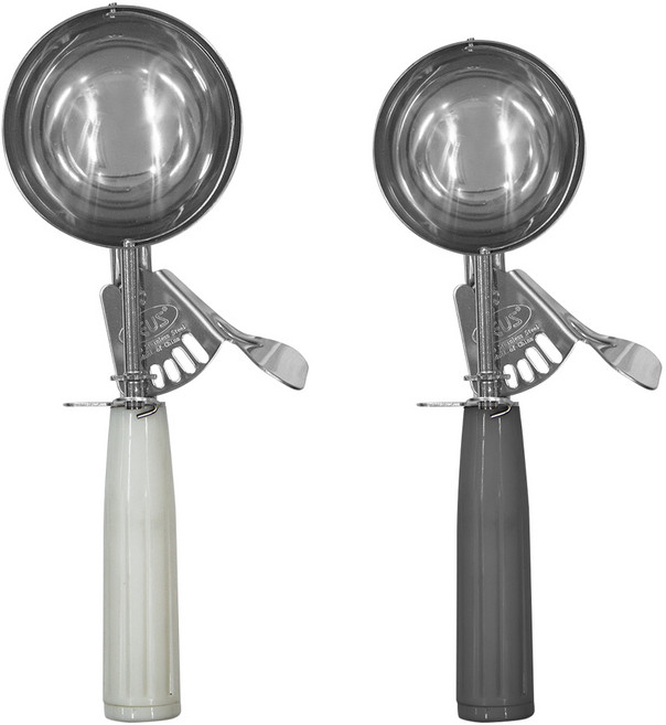 제우스 아이스크림스쿱 6호 + 8호 세트, 화이트 + 그레이, 1세트