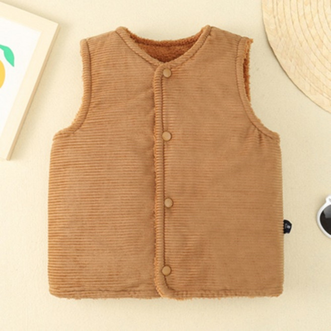 孩童燈芯絨雙面穿背心
