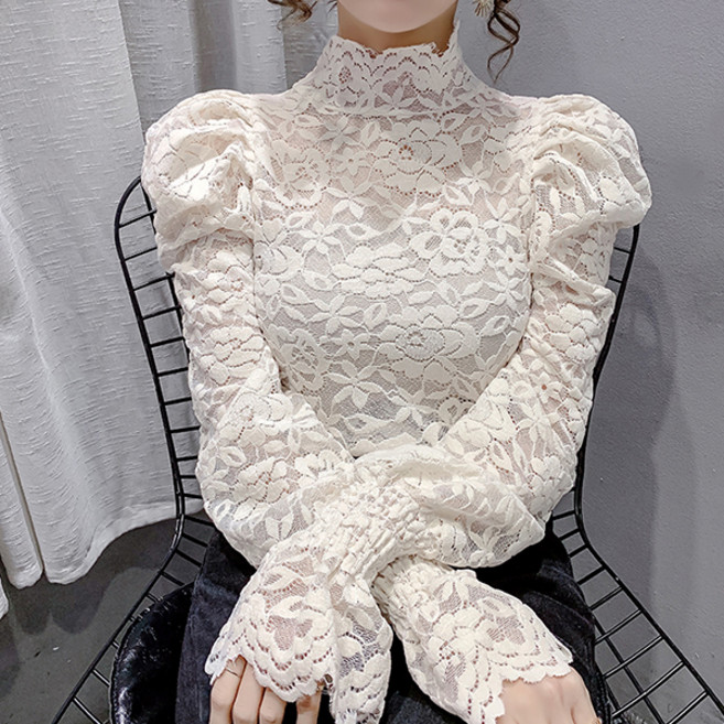 루나걸 여성용 하넬 레이스 블라우스 L24FBL081705
