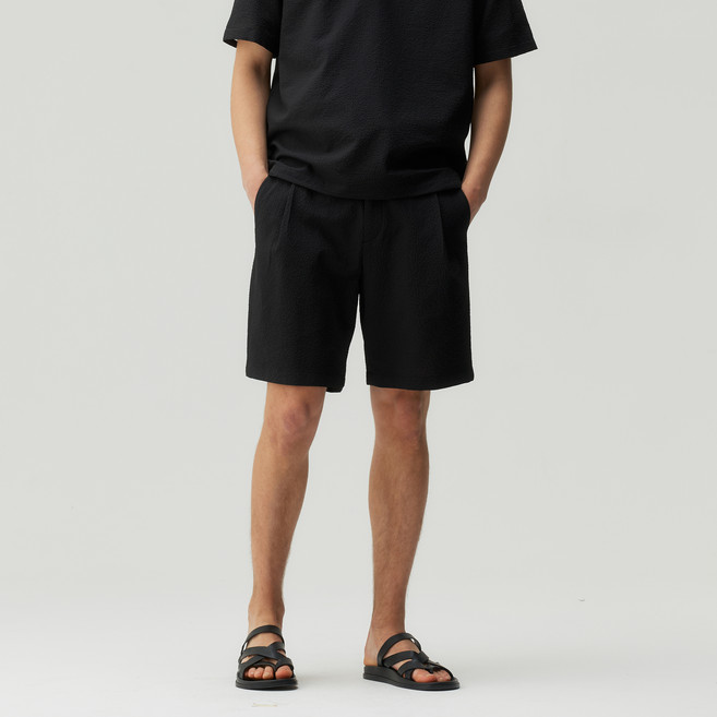 마인드브릿지 남성용 올데이쿨 릴랙스핏 원턱 투톤서커 하프팬츠 MZHP3130