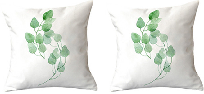 소파에서 건강하게 자라는 식물 소파쿠션 커버 2p