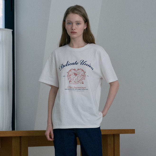 쥬시쥬디 여성용 러브 그래픽 티셔츠 J1TS320B