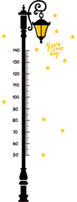 환타스틱스 모던키재기 가로등 스티커 B1HI-2002 3p, 혼합색상, 21.5 x 47 cm