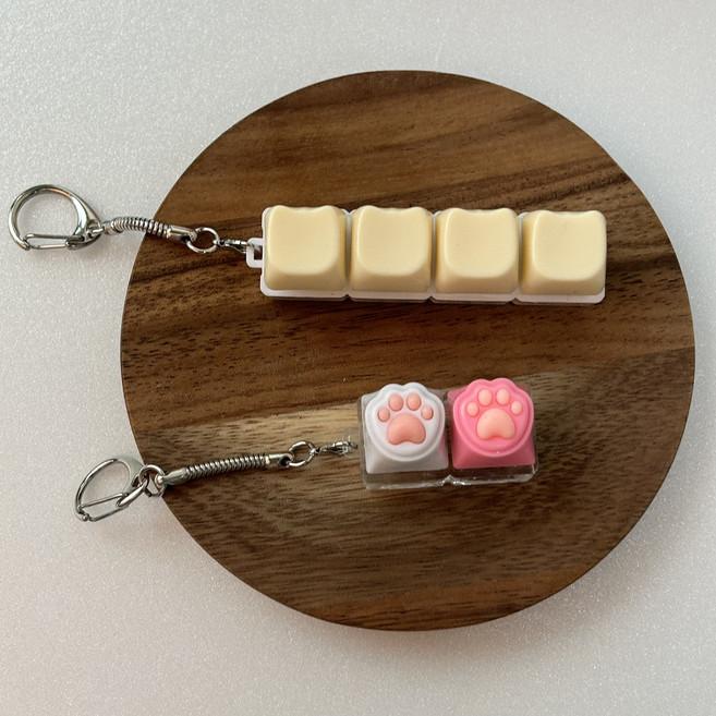 소리달 냐오 파스텔 키링 키캡 열쇠고리 2종 세트